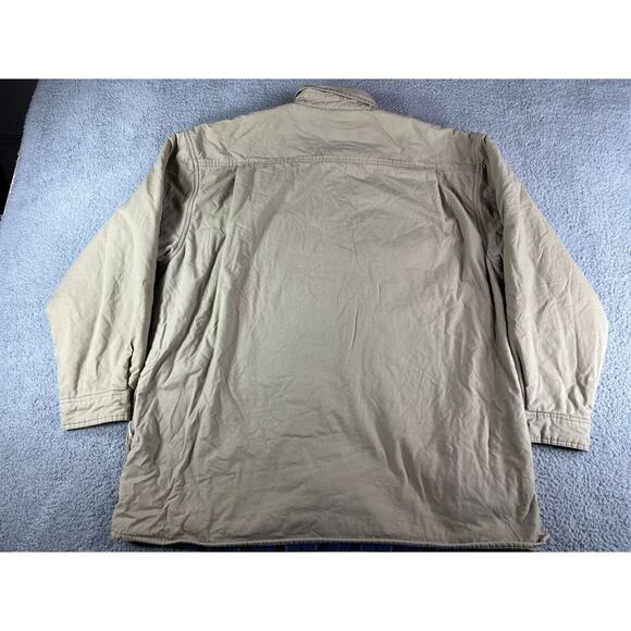 World Island Shirt Shacket Mens 2XLT Flannel Lined Brown Button Down Warm - Picture 11 of 12
